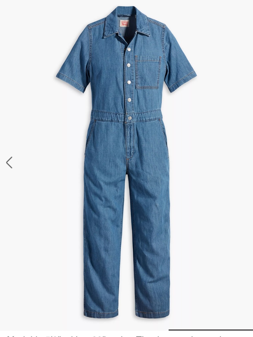 Levi's short sleeve heritage jumpsuit SzL
